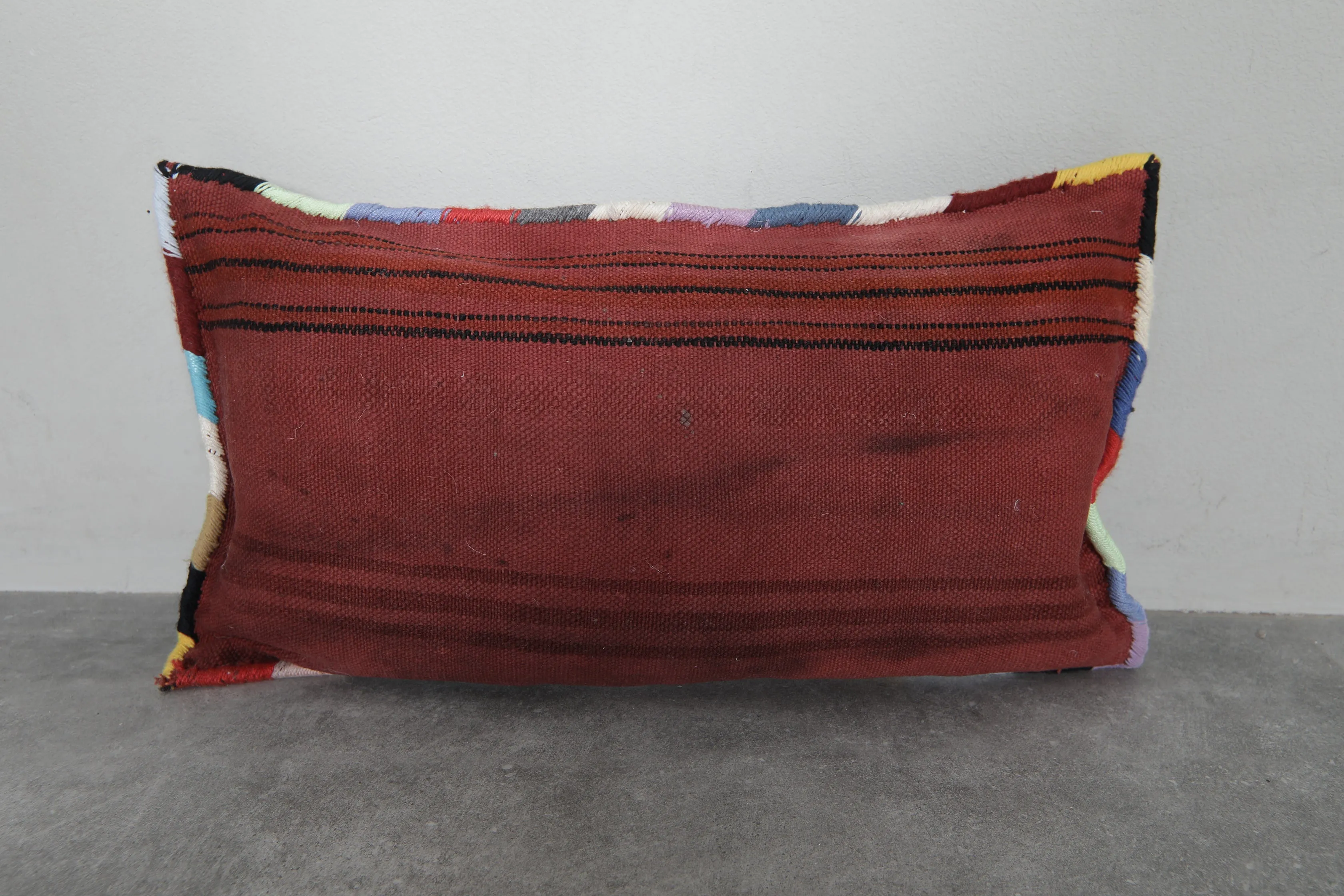 Colorful Tribal Moroccan Pillow - 13.7 x 23.6 Inches