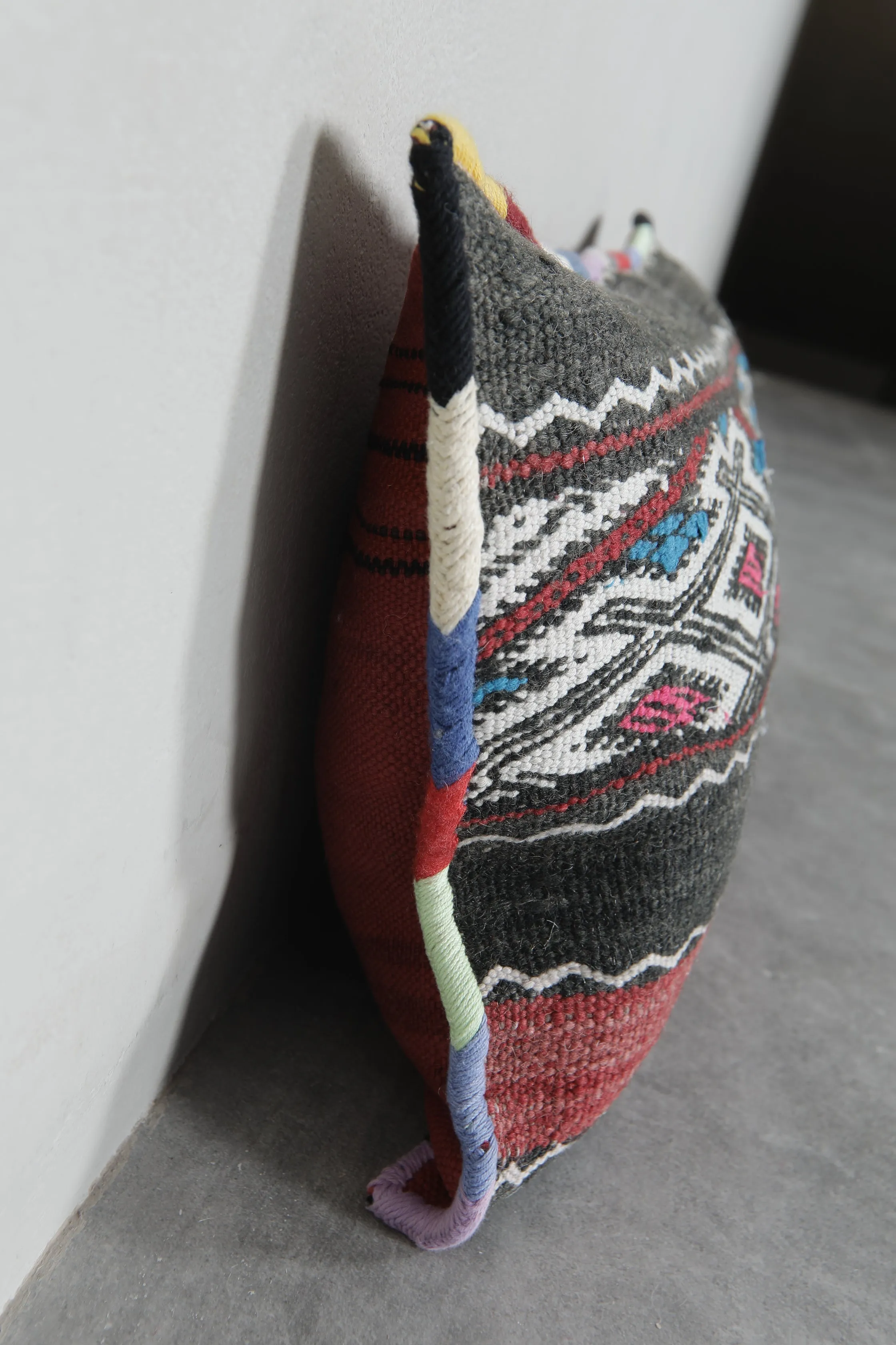 Colorful Tribal Moroccan Pillow - 13.7 x 23.6 Inches