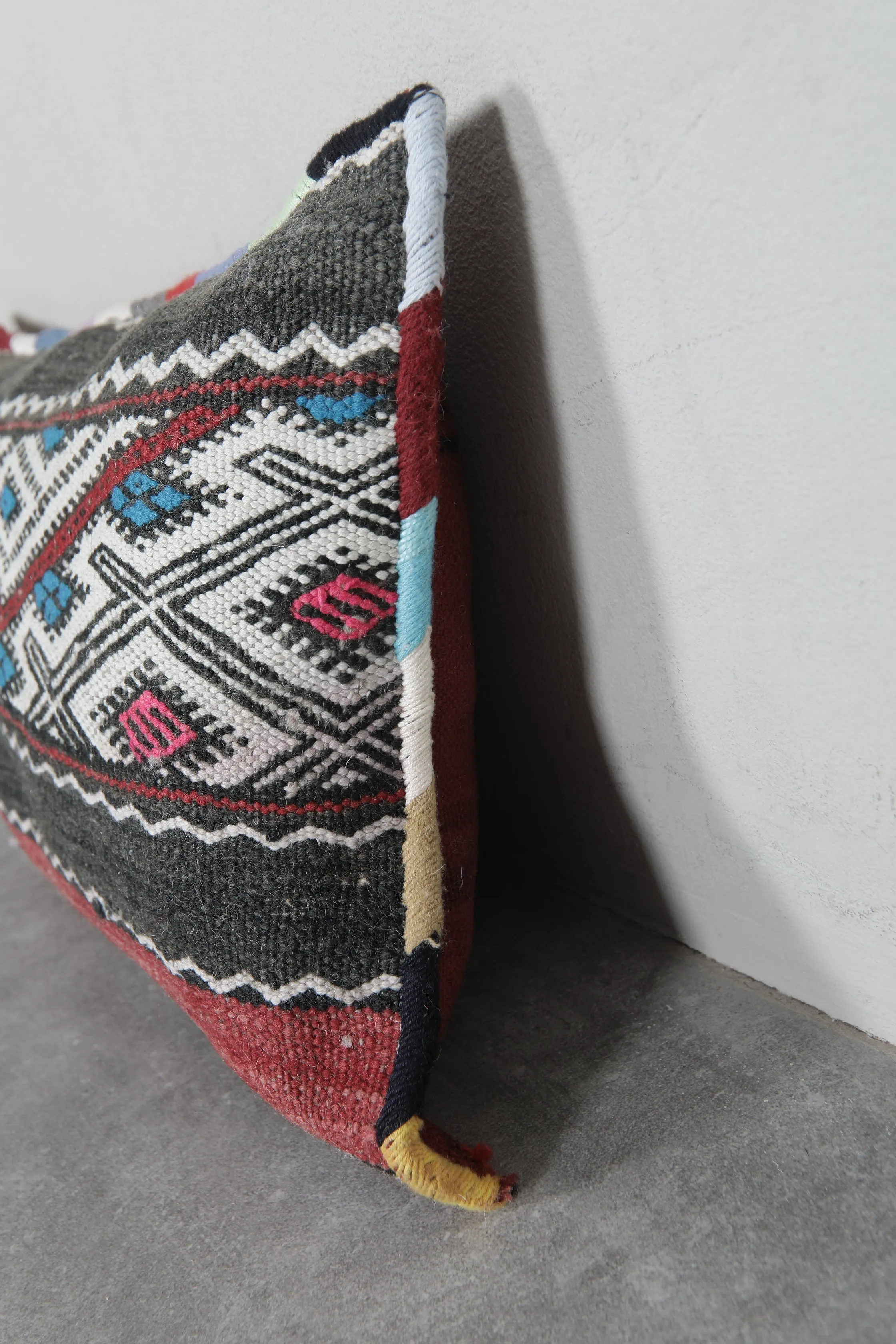 Colorful Tribal Moroccan Pillow - 13.7 x 23.6 Inches