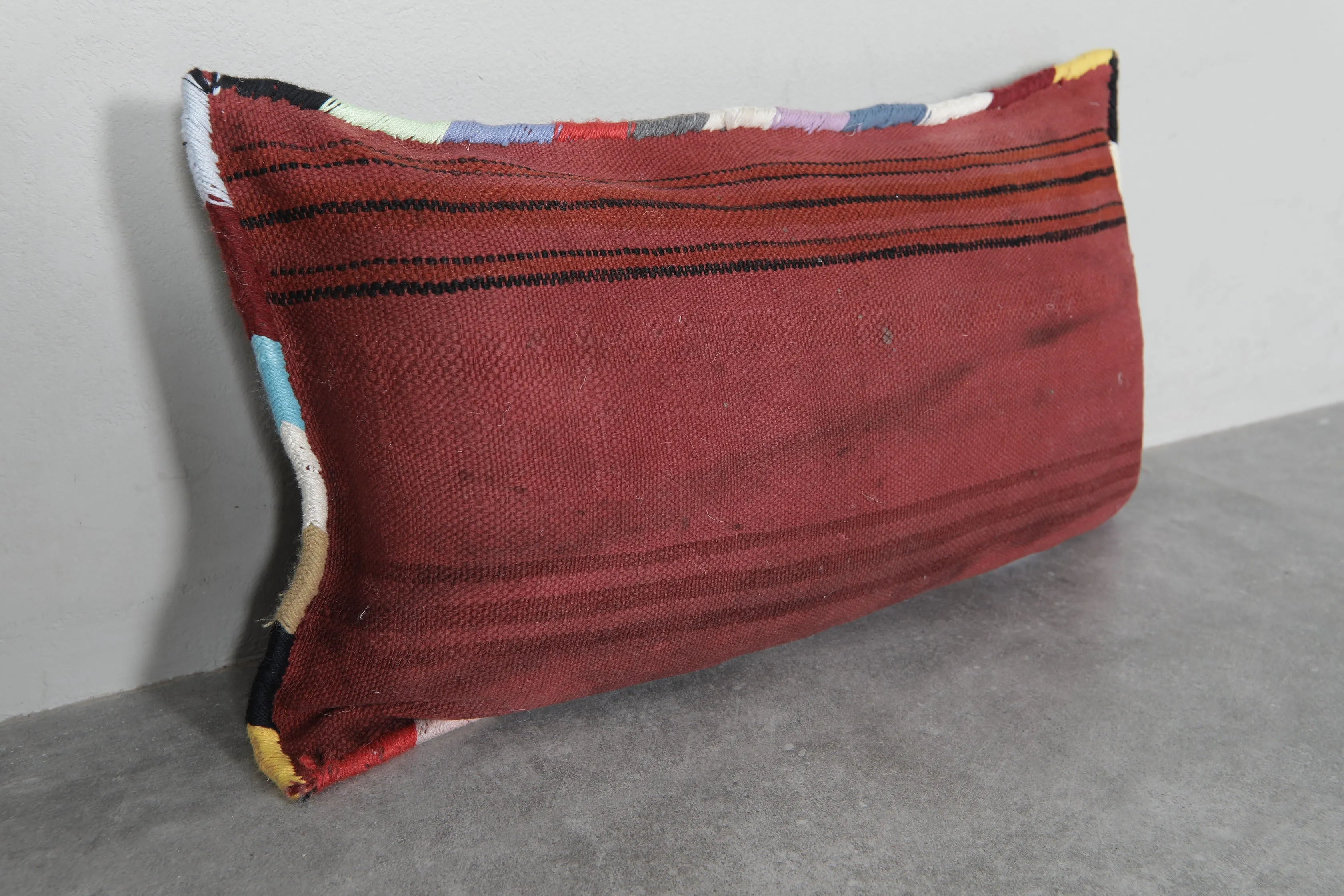 Colorful Tribal Moroccan Pillow - 13.7 x 23.6 Inches