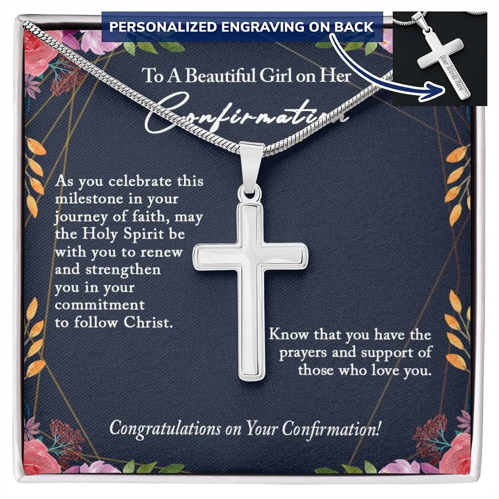 Confirmation Gifts for Girls, Confirmation Cross Necklace, Holy Confirmation For Girls, Christian Faith, Gift from Godparent