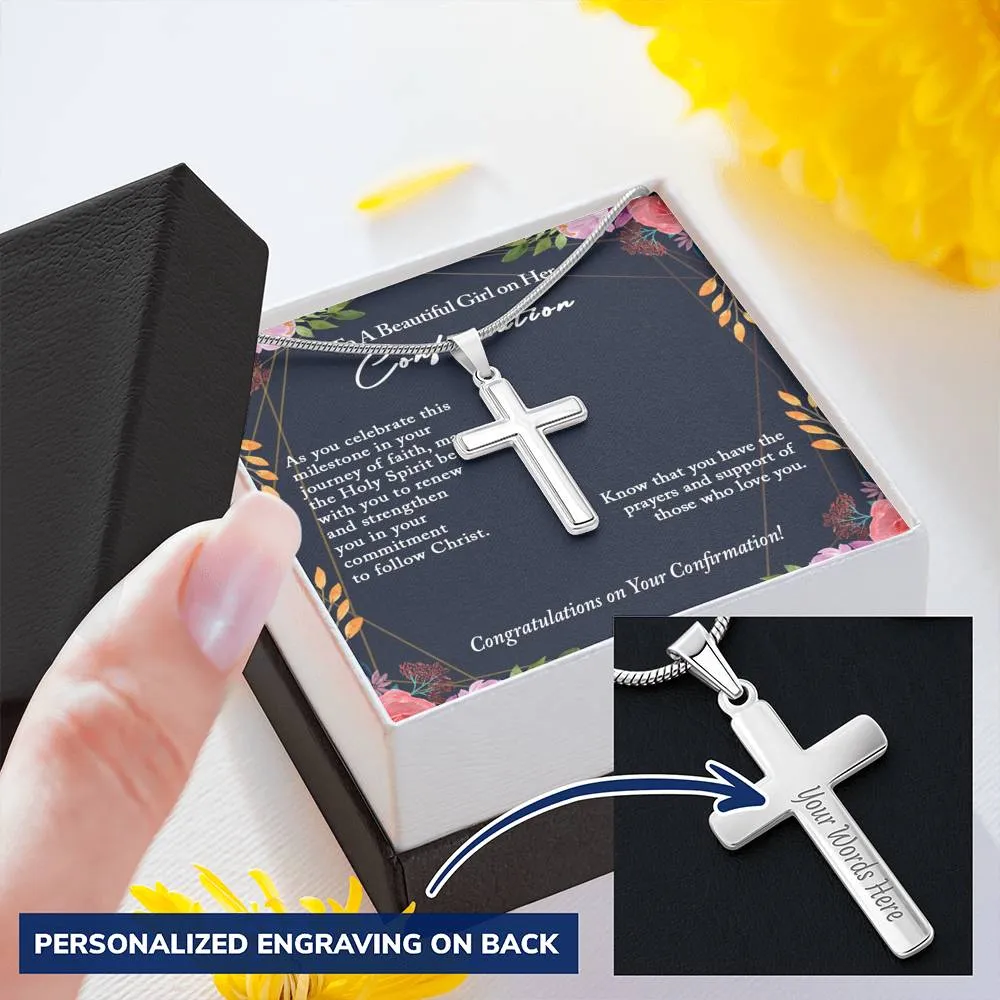 Confirmation Gifts for Girls, Confirmation Cross Necklace, Holy Confirmation For Girls, Christian Faith, Gift from Godparent