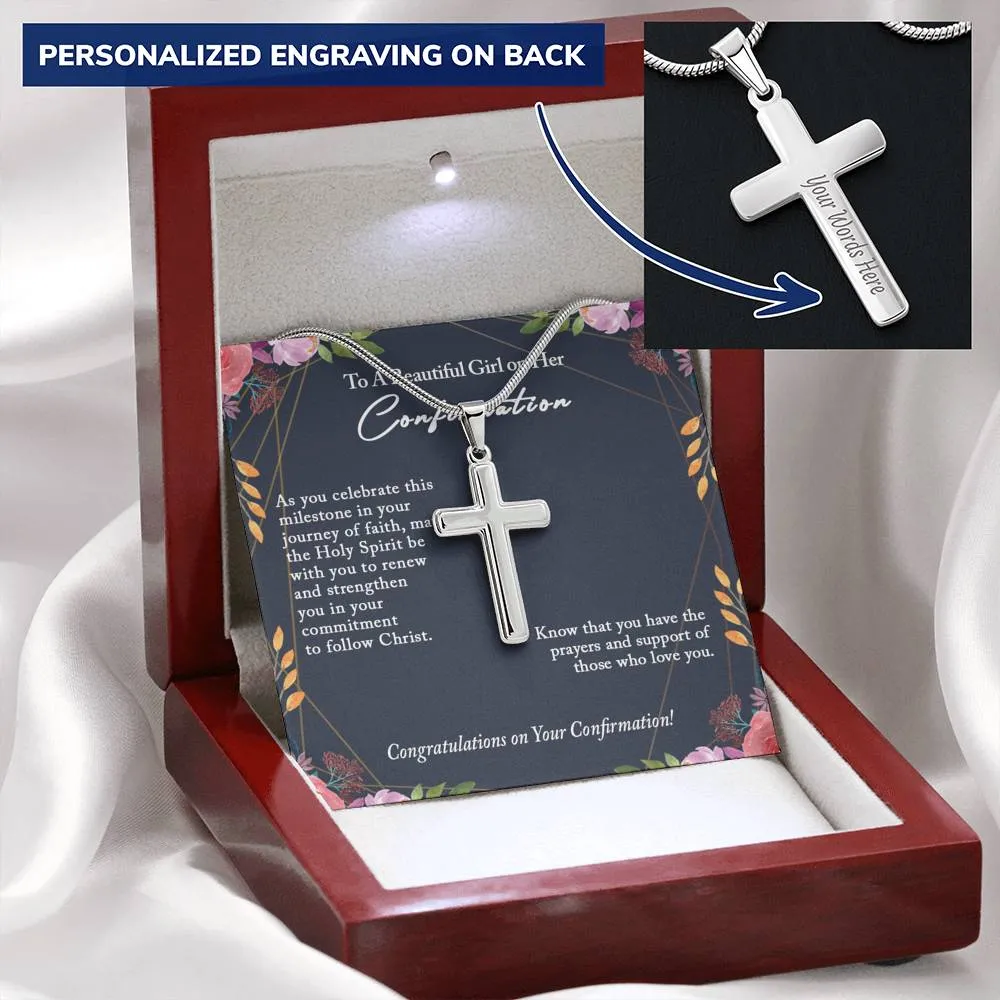 Confirmation Gifts for Girls, Confirmation Cross Necklace, Holy Confirmation For Girls, Christian Faith, Gift from Godparent