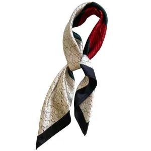 Cream Square Neck Scarf