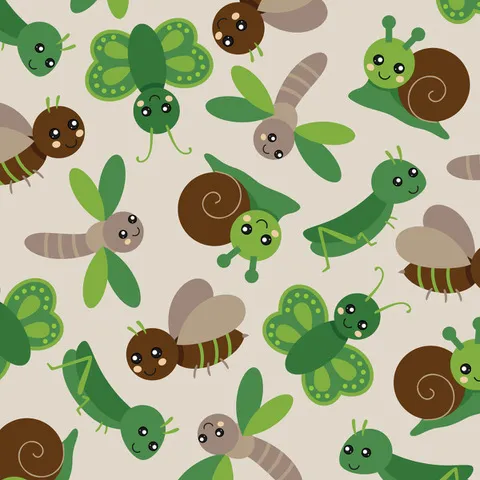 Critters Pattern Baby Paper