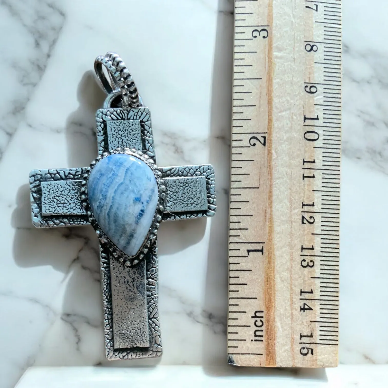 CROSS Scheelite Solid 925 Sterling Silver Pendant