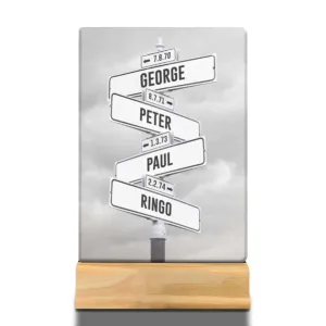 Custom Kid Birth Date   Name Personalized Street Sign Acrylic Desk Plaque