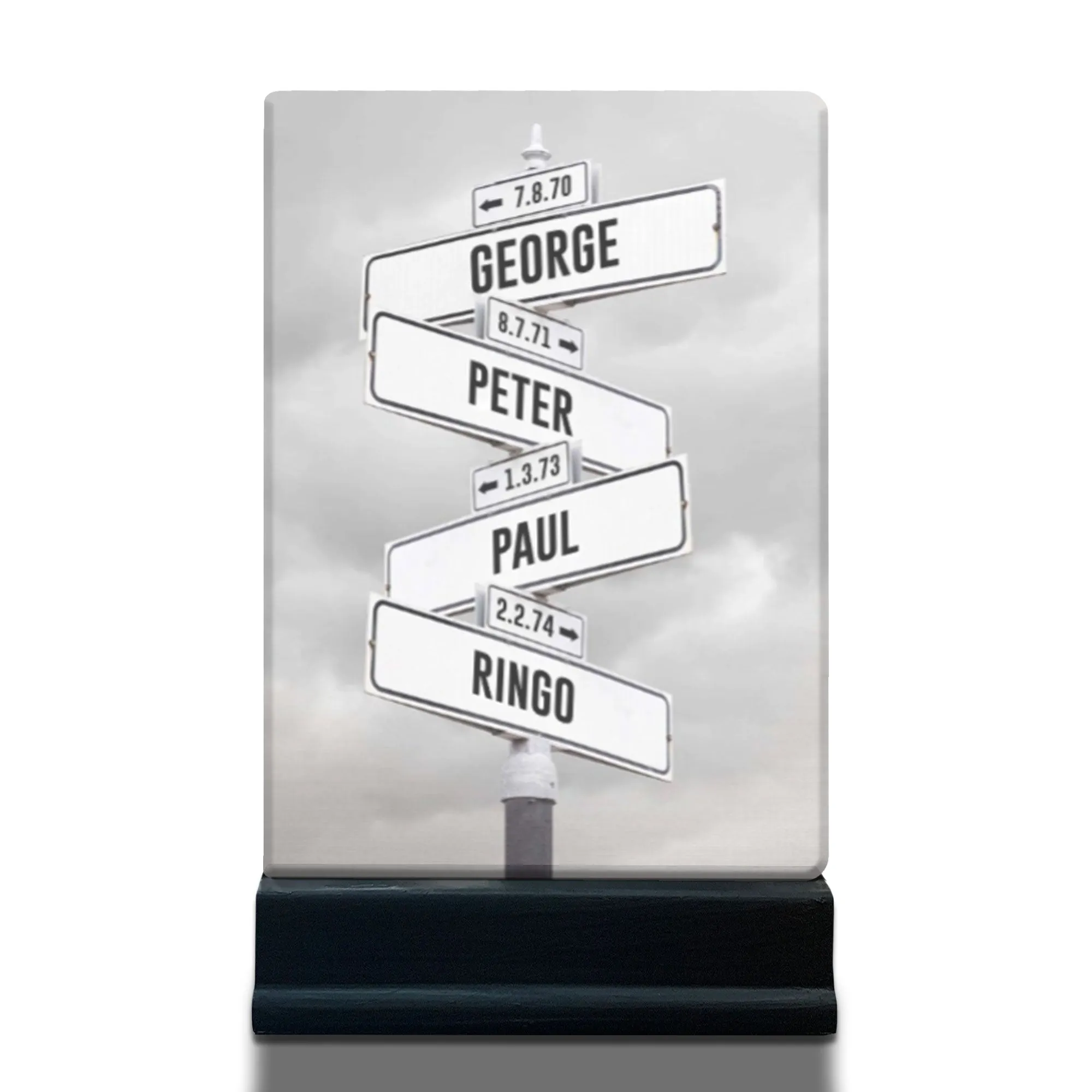 Custom Kid Birth Date   Name Personalized Street Sign Acrylic Desk Plaque