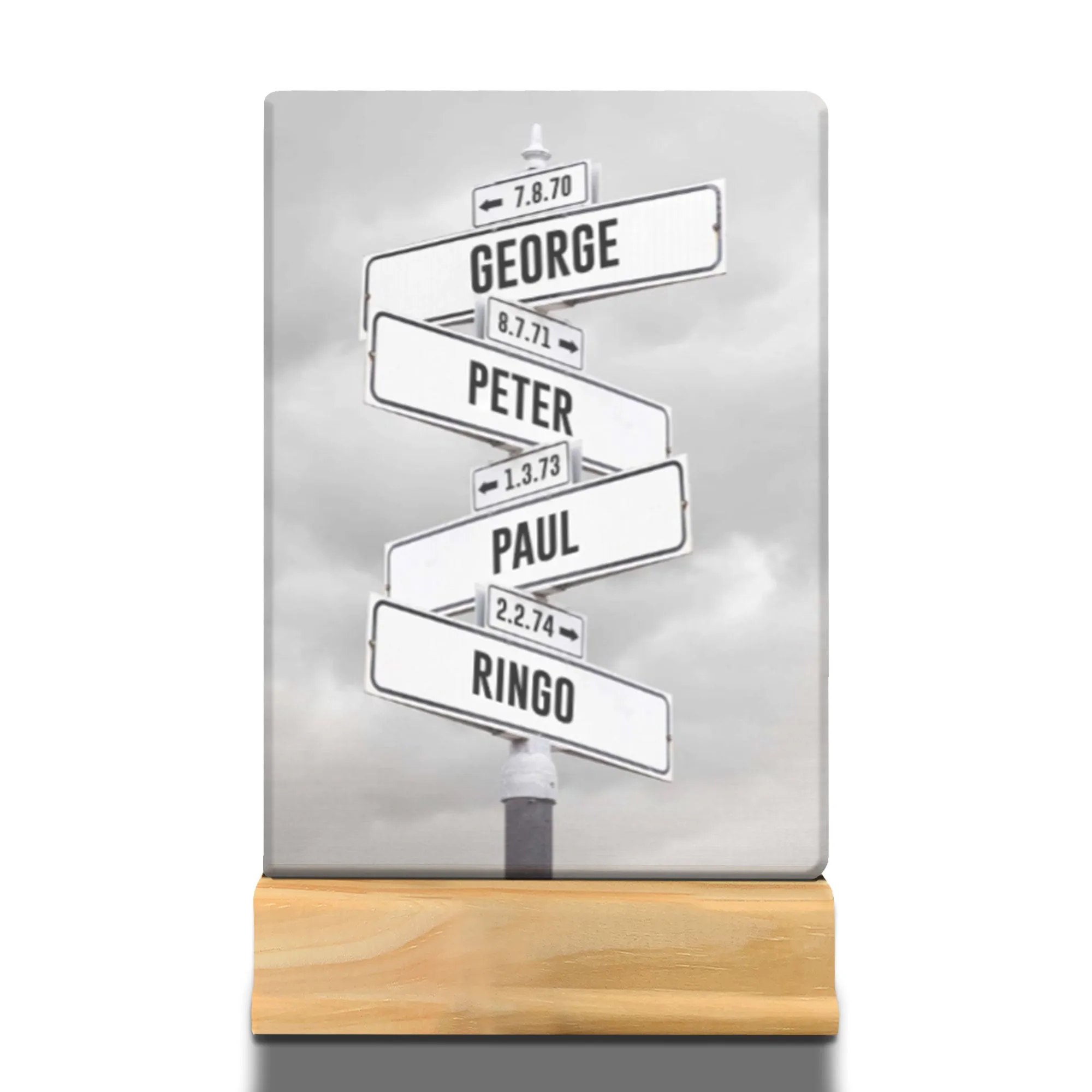 Custom Kid Birth Date   Name Personalized Street Sign Acrylic Desk Plaque