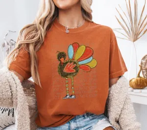 Cute Turkey Tee - Comfort Colors