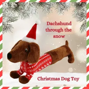 Dachshund Through the Snow Dog Toy