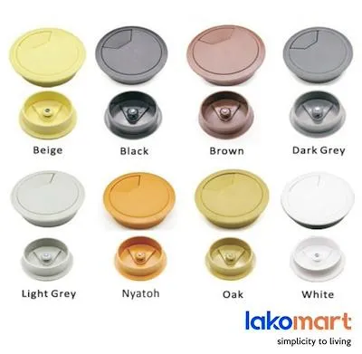 Desk Cable Wire Organisers【Multi Colours Available】Grommet PVC Computer Table Wire Cover - 80mm -