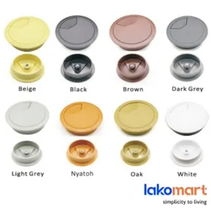 Desk Cable Wire Organisers【Multi Colours Available】Grommet PVC Computer Table Wire Cover - 80mm -