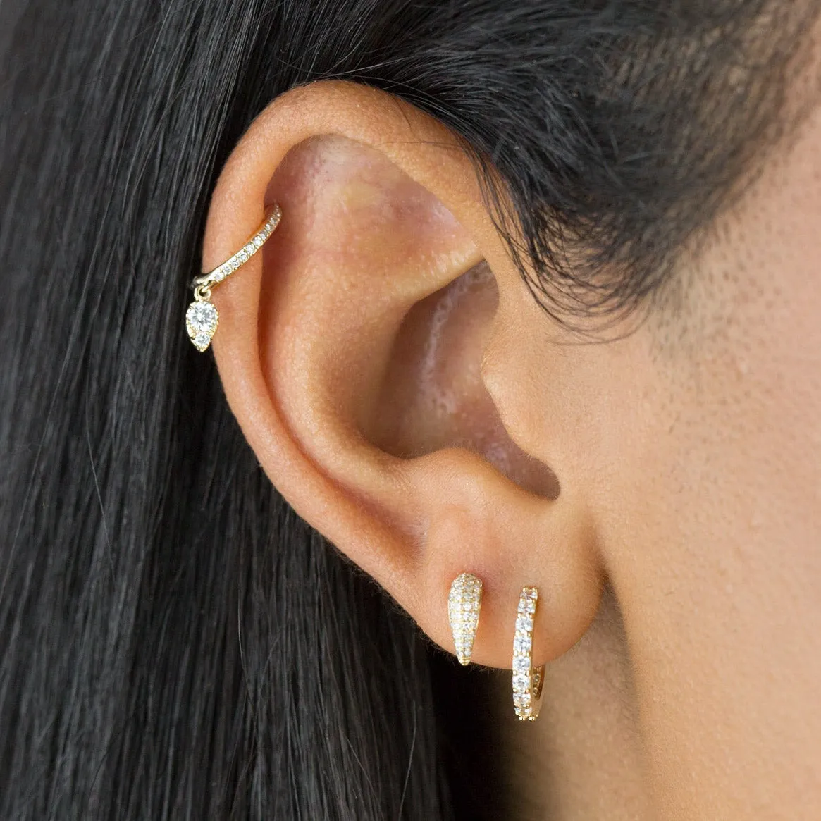 Diamond Claw Stud Earring 14K