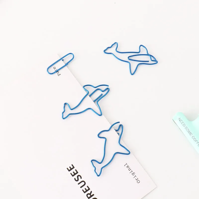Dolphin Shaped Paper Clip (15 pieces)