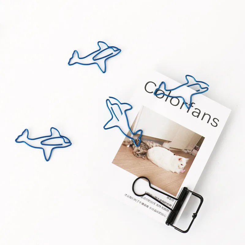 Dolphin Shaped Paper Clip (15 pieces)