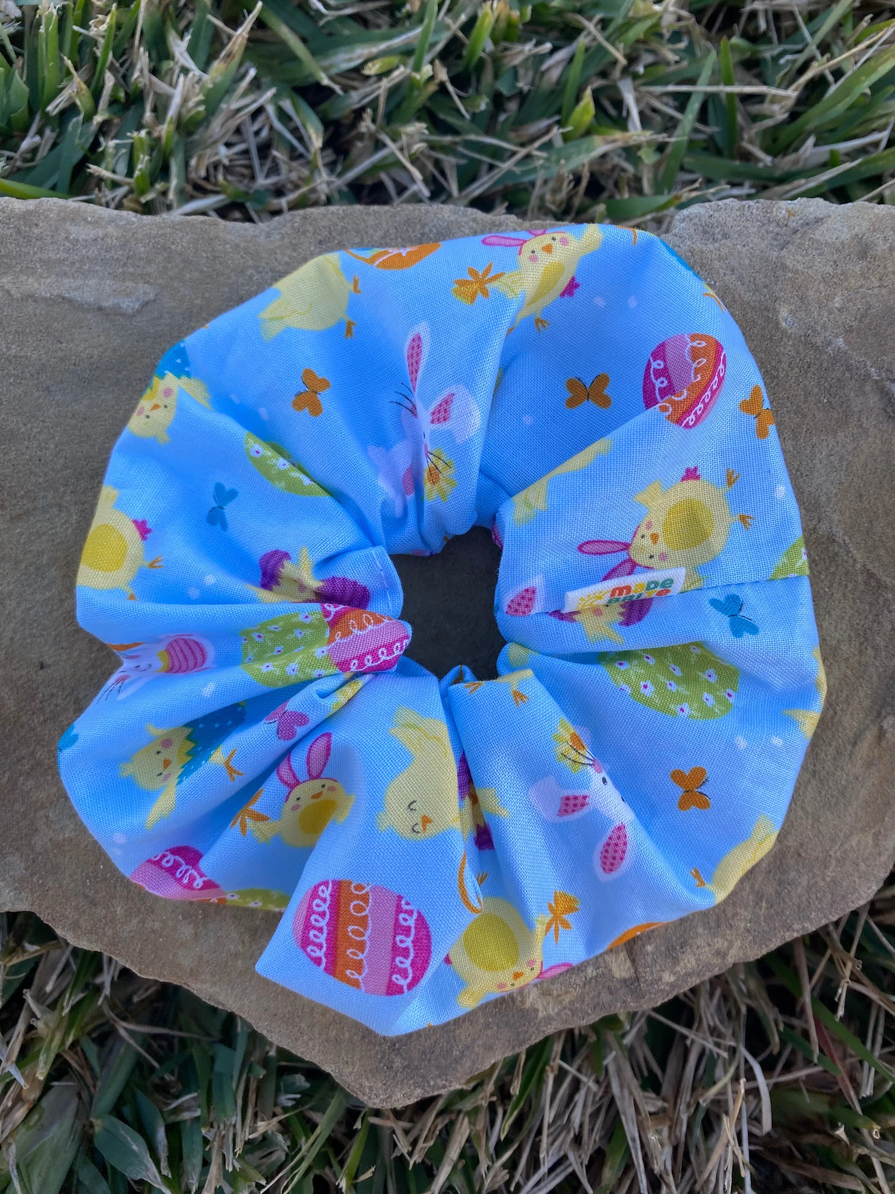 Easter Bunny Chick Scrunchie Hair Tie Ponytail Gift
