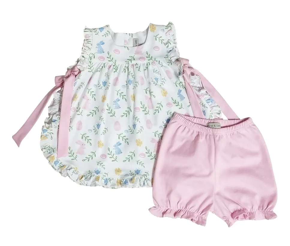 Easter Print Pim Cotton Girls bloomer set