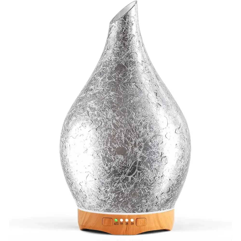 Elegant 3D Glass Marble Oil Diffuser with LED Lights