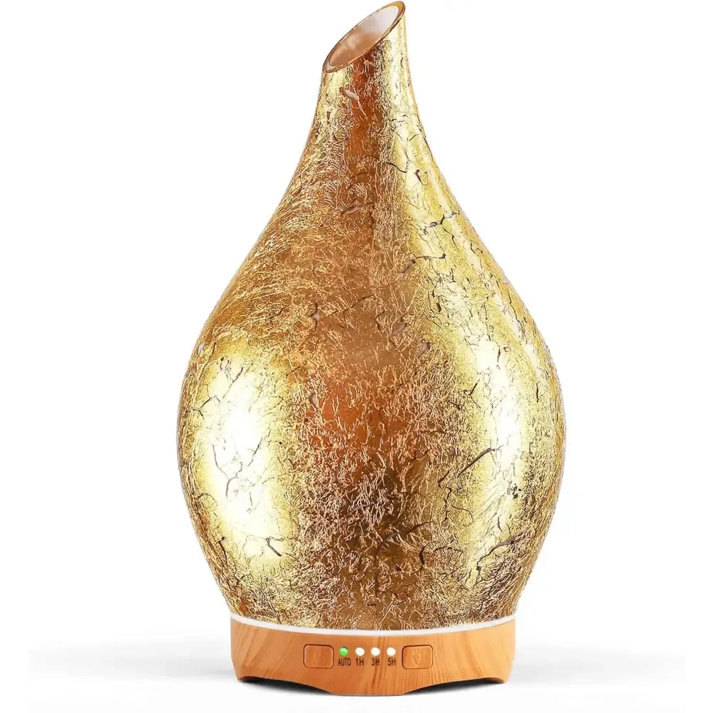 Elegant 3D Glass Marble Oil Diffuser with LED Lights