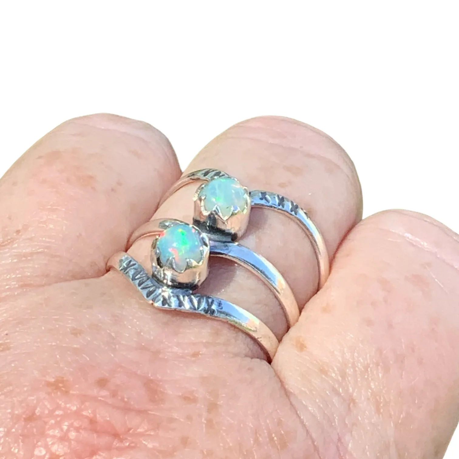 Ethiopian Opal Solid 925 Sterling Silver Ring