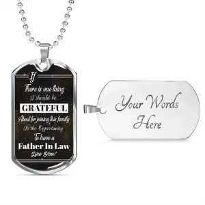 Father In Law Dog Tag Necklace Gift In Gift Box, Fathers Day Gift Ideas , Father In Law Birthday