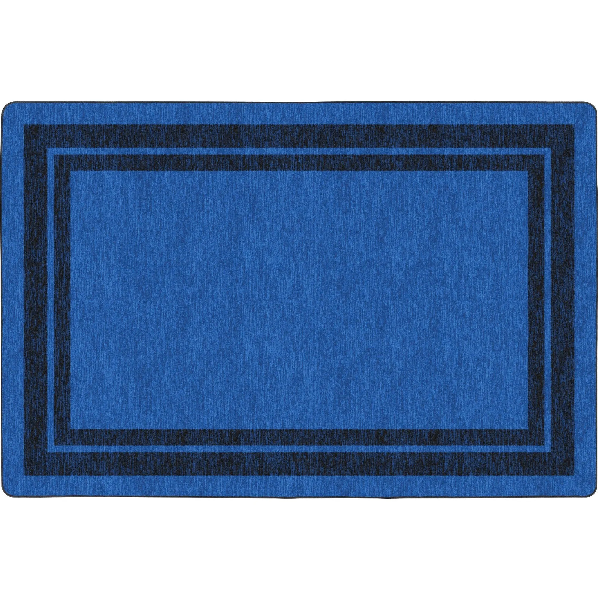 Flagship Carpets Double Dark Tone Border Blue Rug