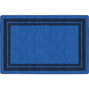 Flagship Carpets Double Dark Tone Border Blue Rug
