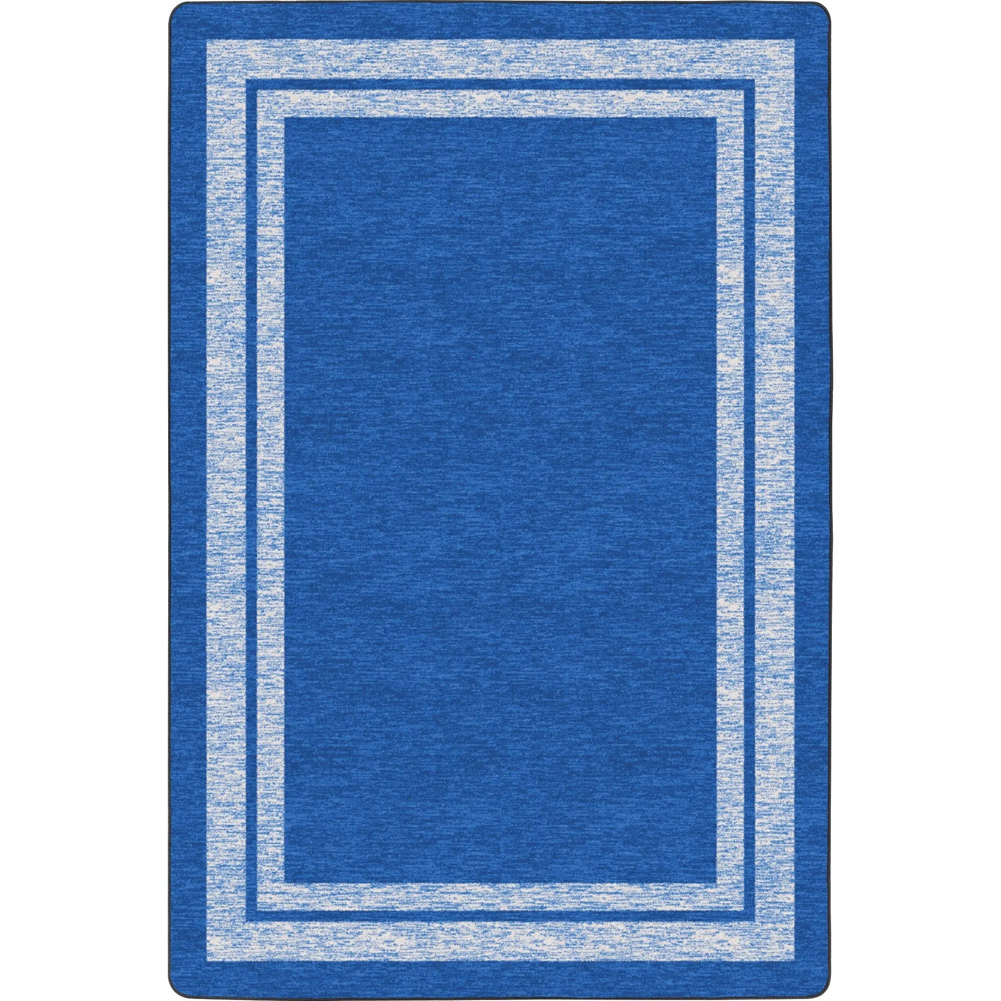 Flagship Carpets Double Light Tone Border Blue Rug