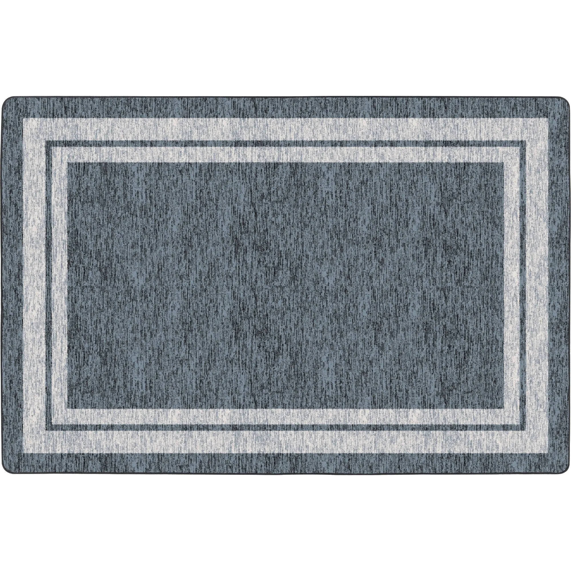 Flagship Carpets Double Light Tone Border Gray Rug
