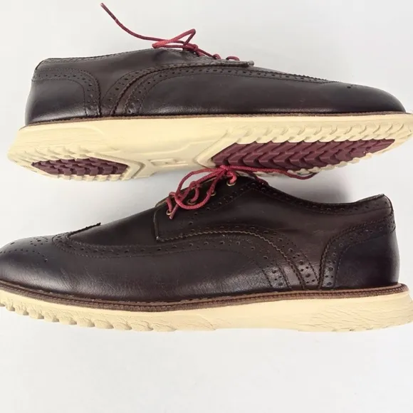 FootJoy Men's Size 12 Wide Club Casuals Wing Tip Golf Shoe- Brown Style 79057