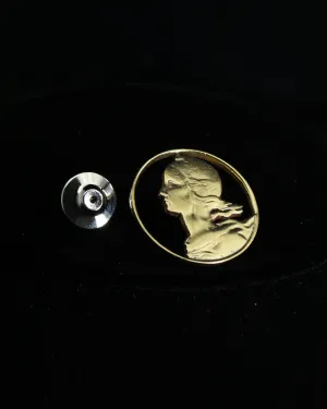 France - Marianne Cut Coin Pin