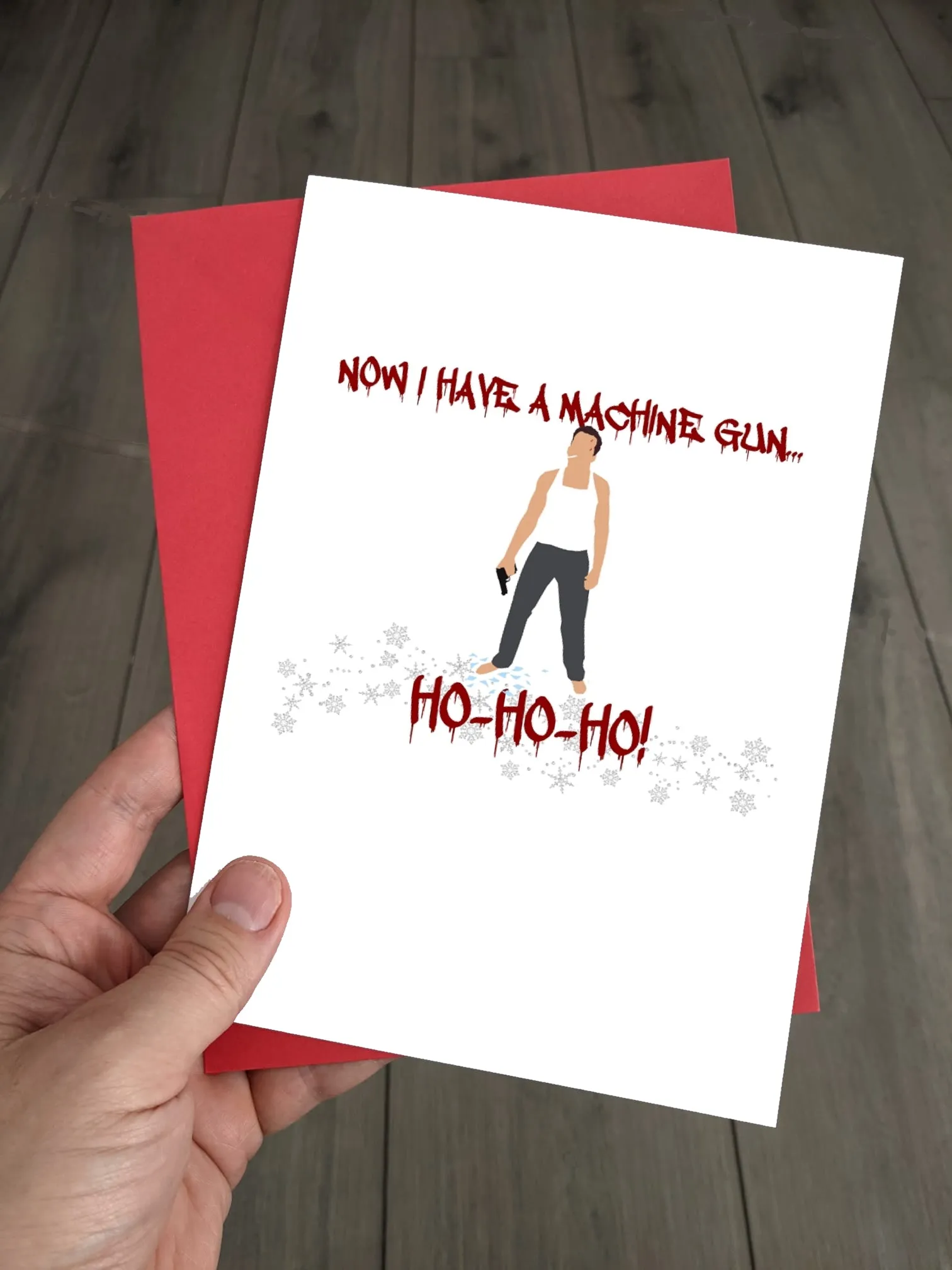 Funny Movie Themed Christmas Card - Die Hard