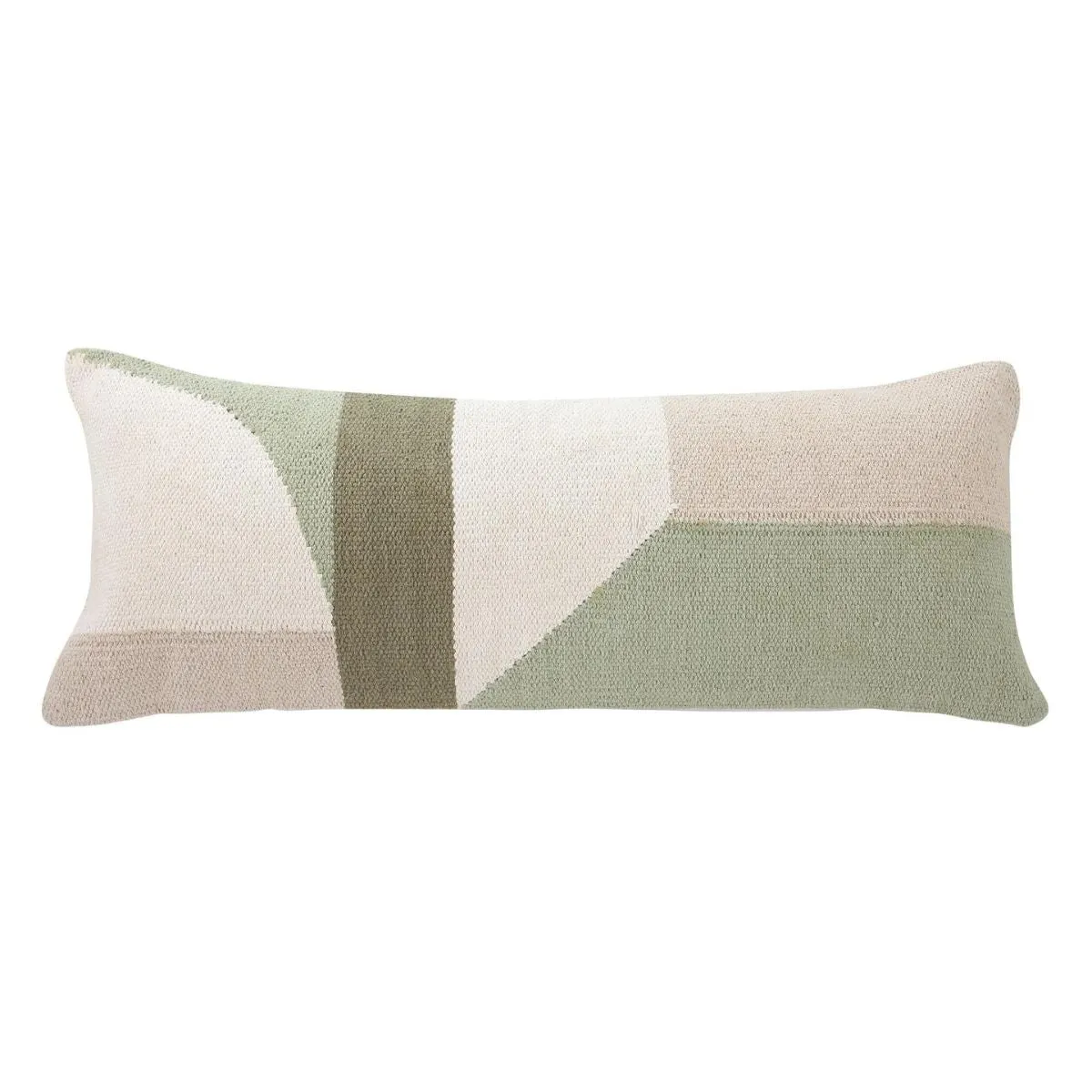 Geo Shapes Cotton Hand Loomed Lumbar Pillow