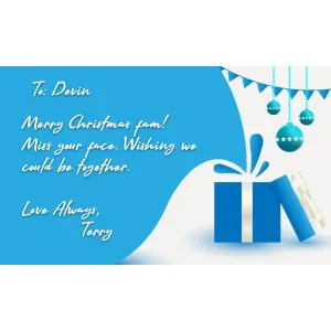 GIft Card Add-On - Personalized Video Electronic Greeting Card with SoMattyGameZ Singing