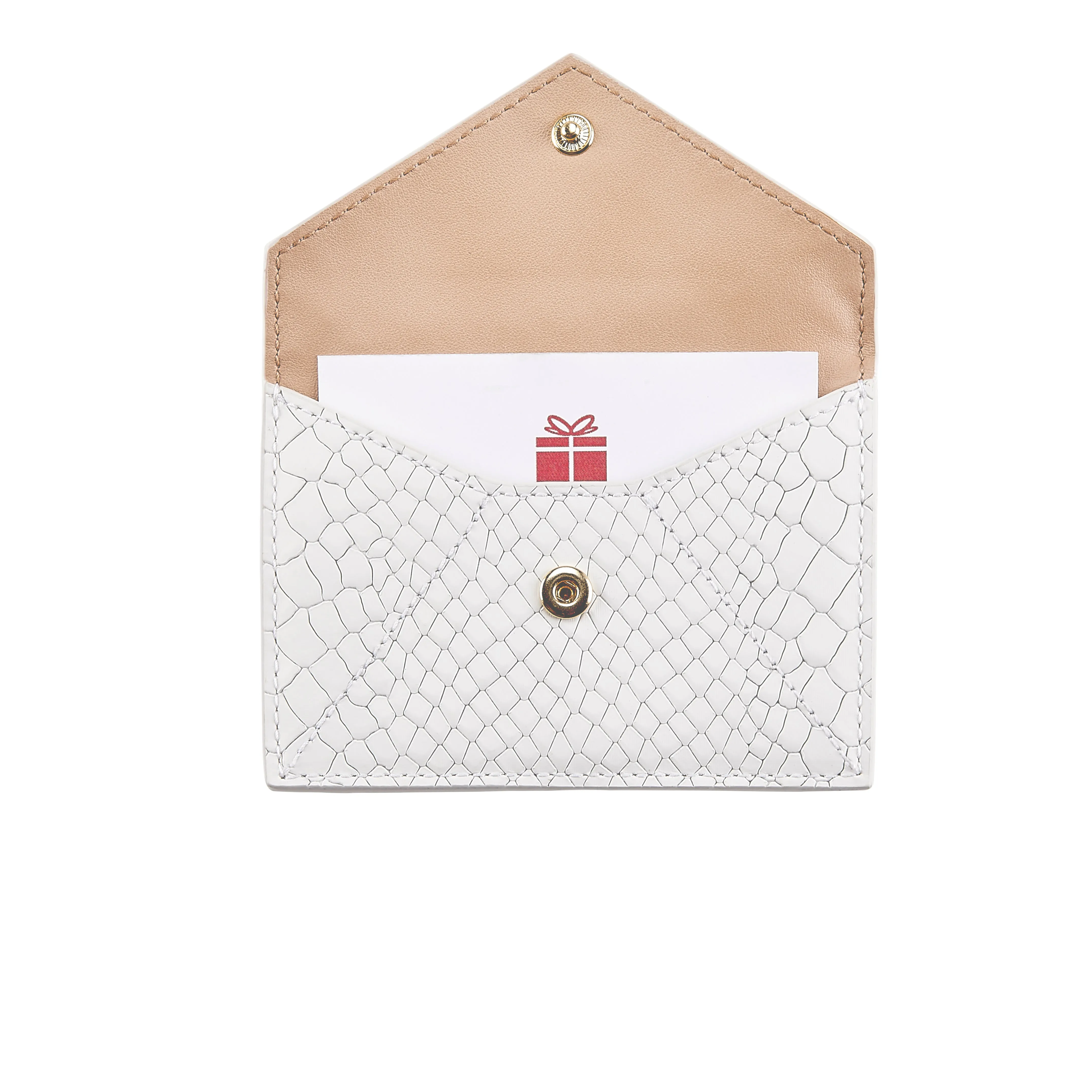 Gift Card with Personalized Leather Card Case