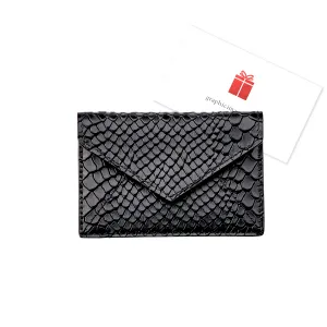 Gift Card with Personalized Leather Card Case