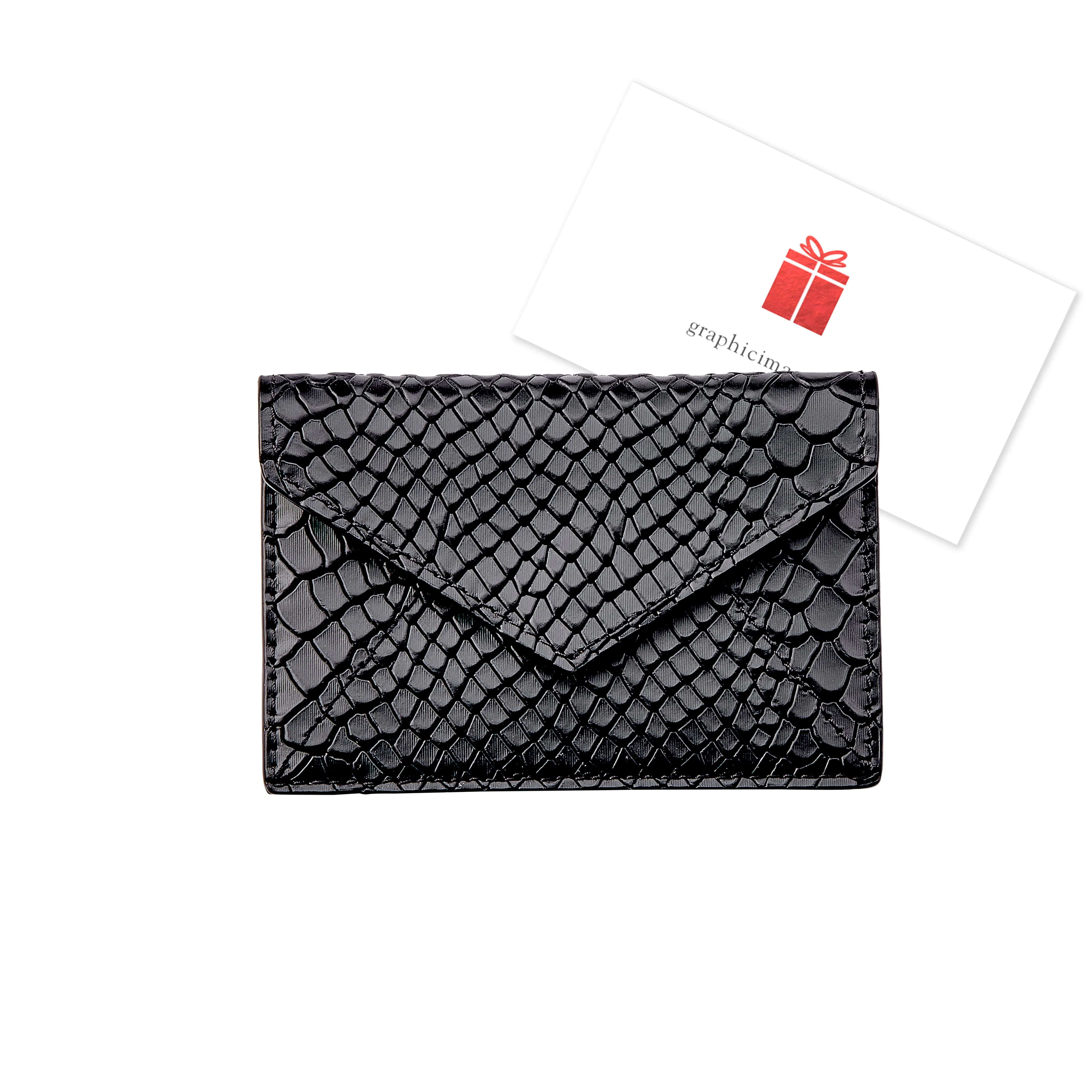 Gift Card with Personalized Leather Card Case