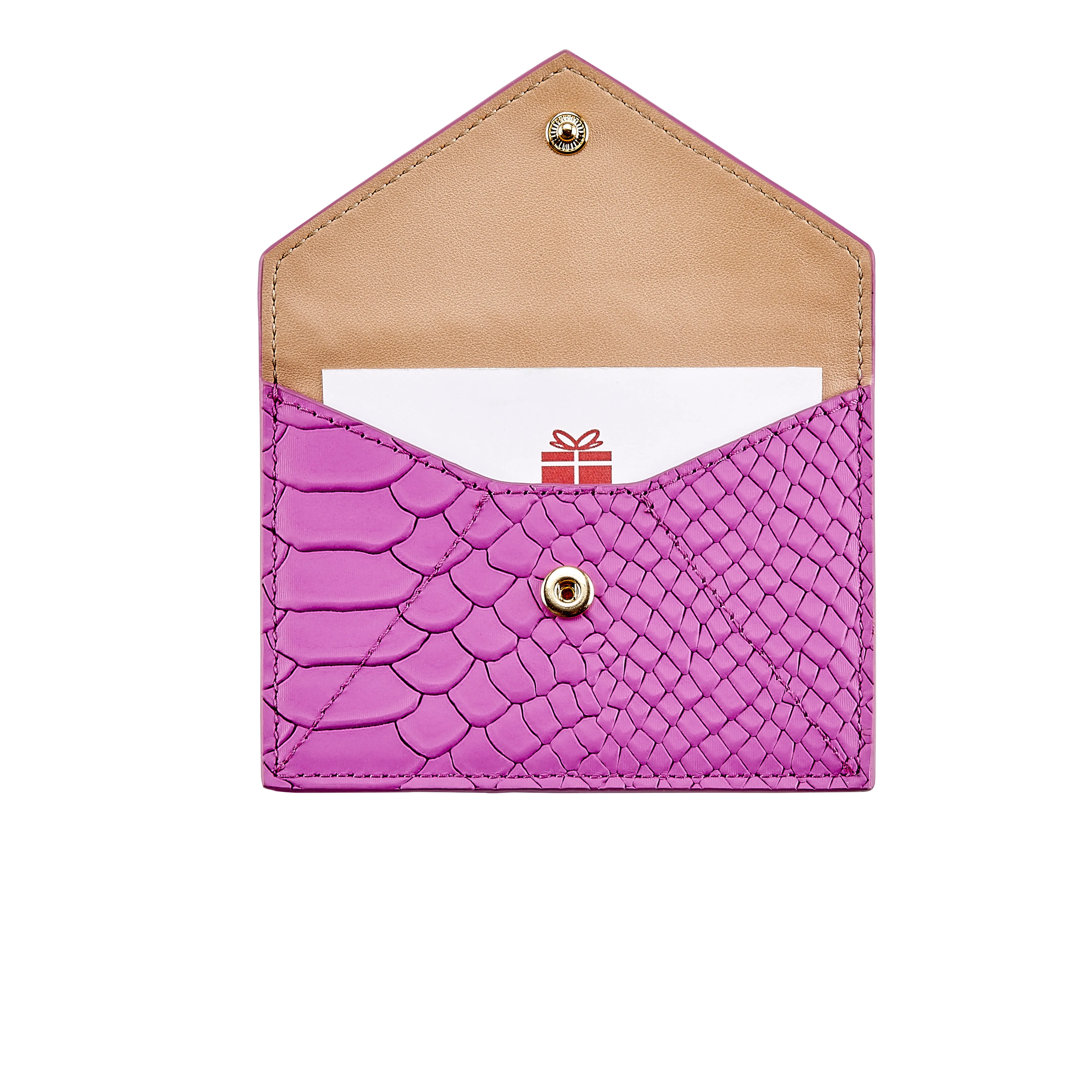 Gift Card with Personalized Leather Card Case