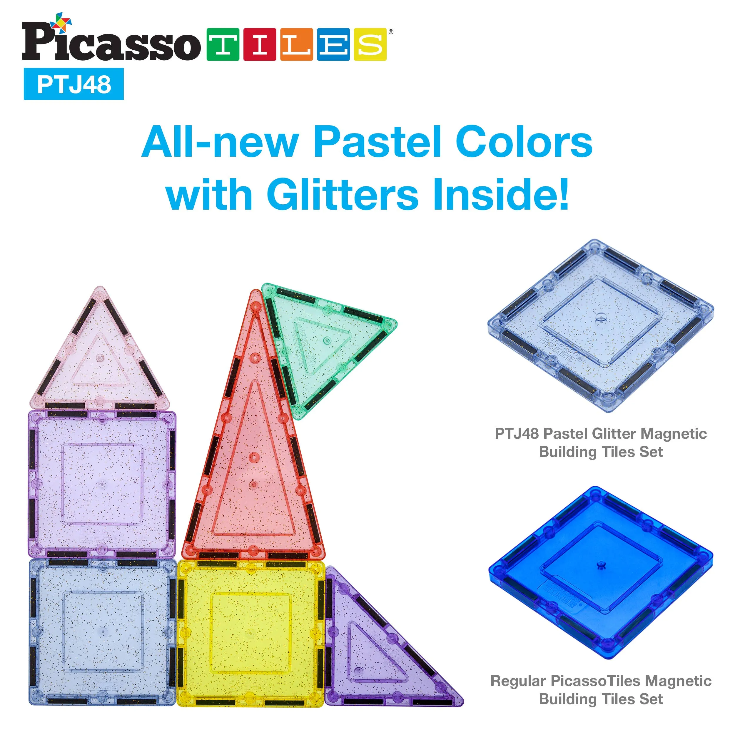 Glitter Themed tiles (48 pieces)
