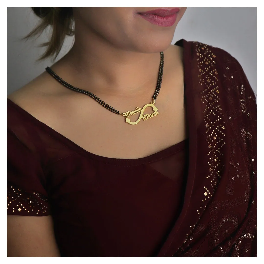 Gold Plated Premium Quality Mangal Sutra Name Necklace