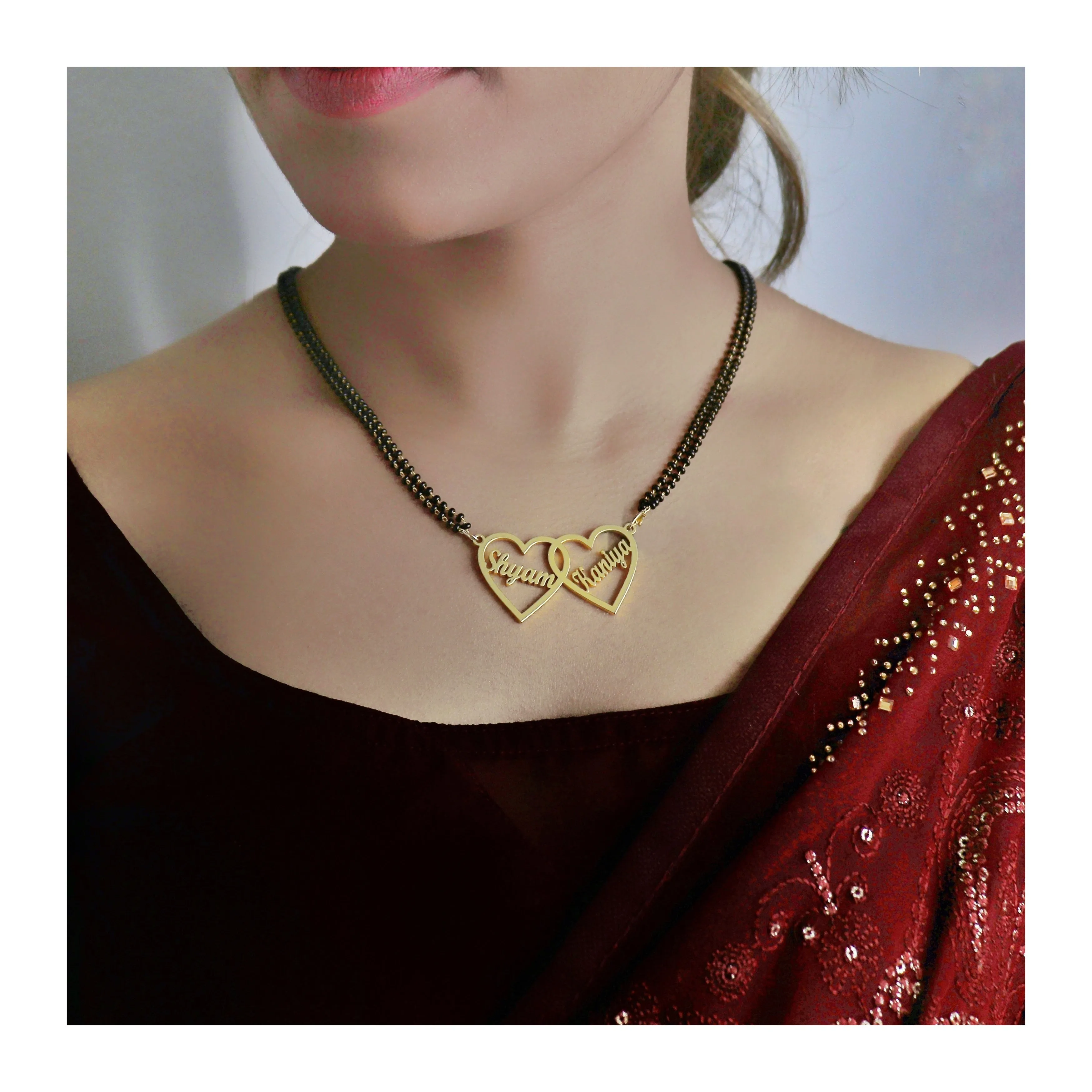 Gold Plated Premium Quality Mangal Sutra Name Necklace