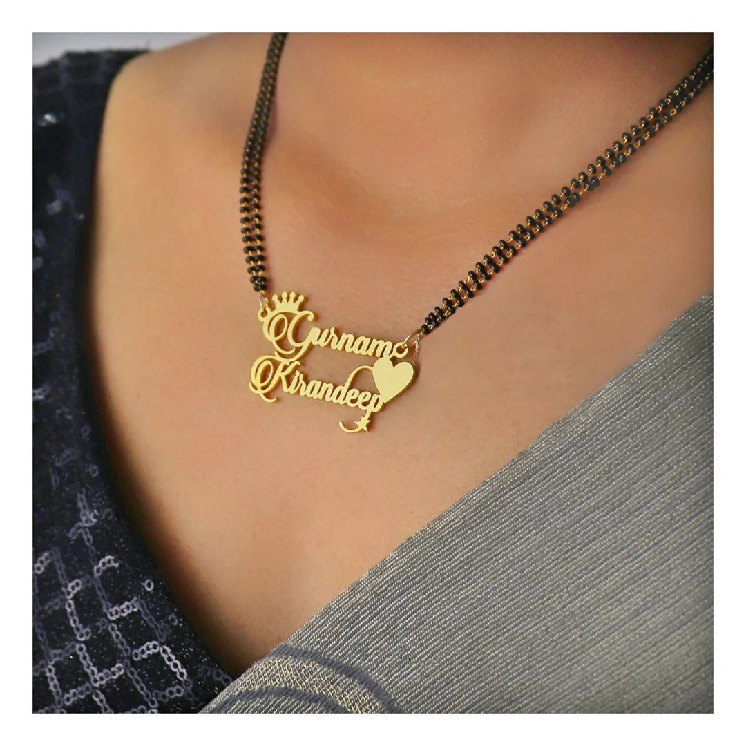 Gold Plated Premium Quality Mangal Sutra Name Necklace