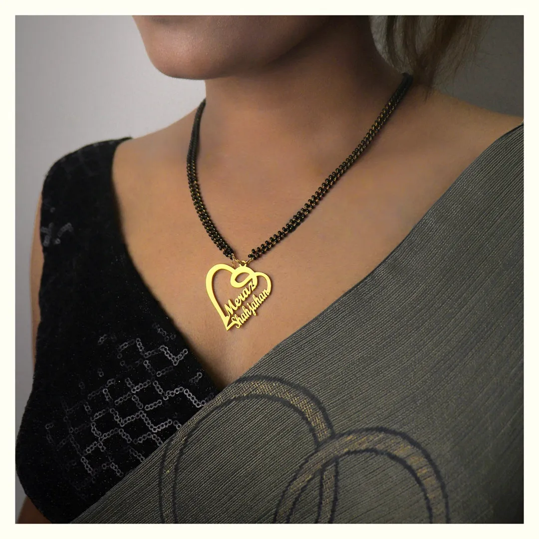Gold Plated Premium Quality Mangal Sutra Name Necklace