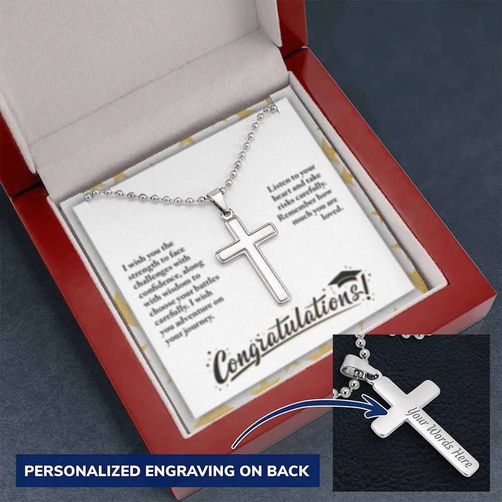Graduation Cross Necklace to Him