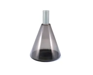 Gray Triangle Tube Top Vase