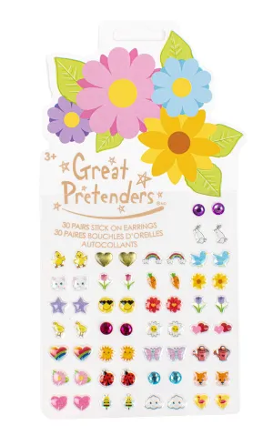 Great Pretenders Spring Flowers Stick on Earring Set