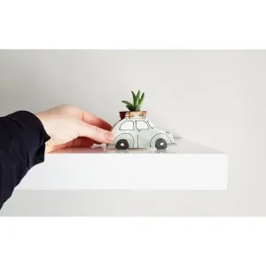 Green Vintage VW Bugs Ceramic Planter