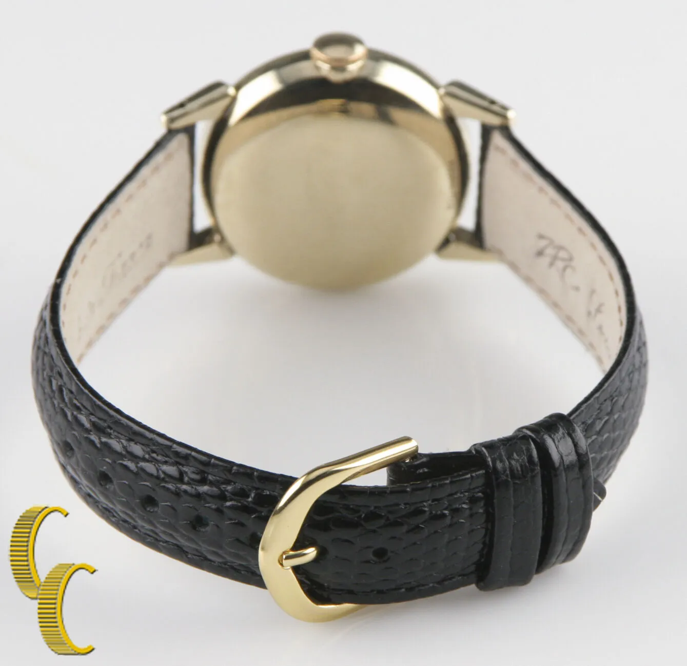 Hamilton Vtg 10k Yellow Gold Filled Mechanical Hand-Winding Watch Leather Band
