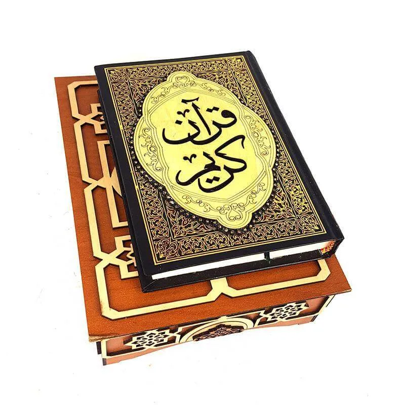 Handmade  Wood Quran Box 9"